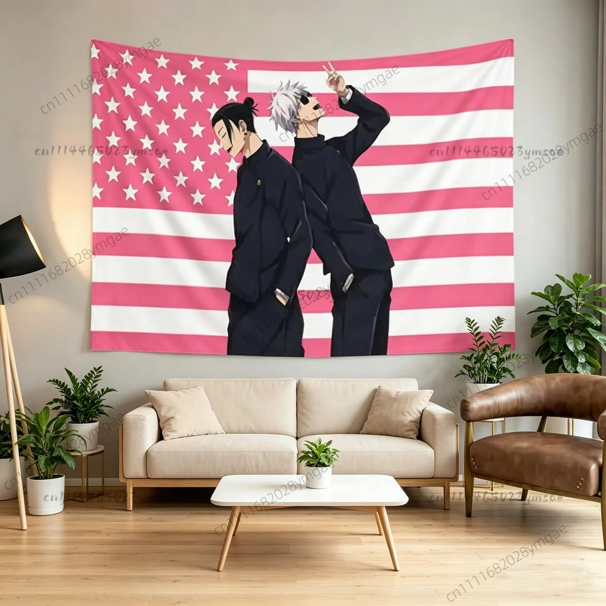 Gojo Satoru Pink American Flag