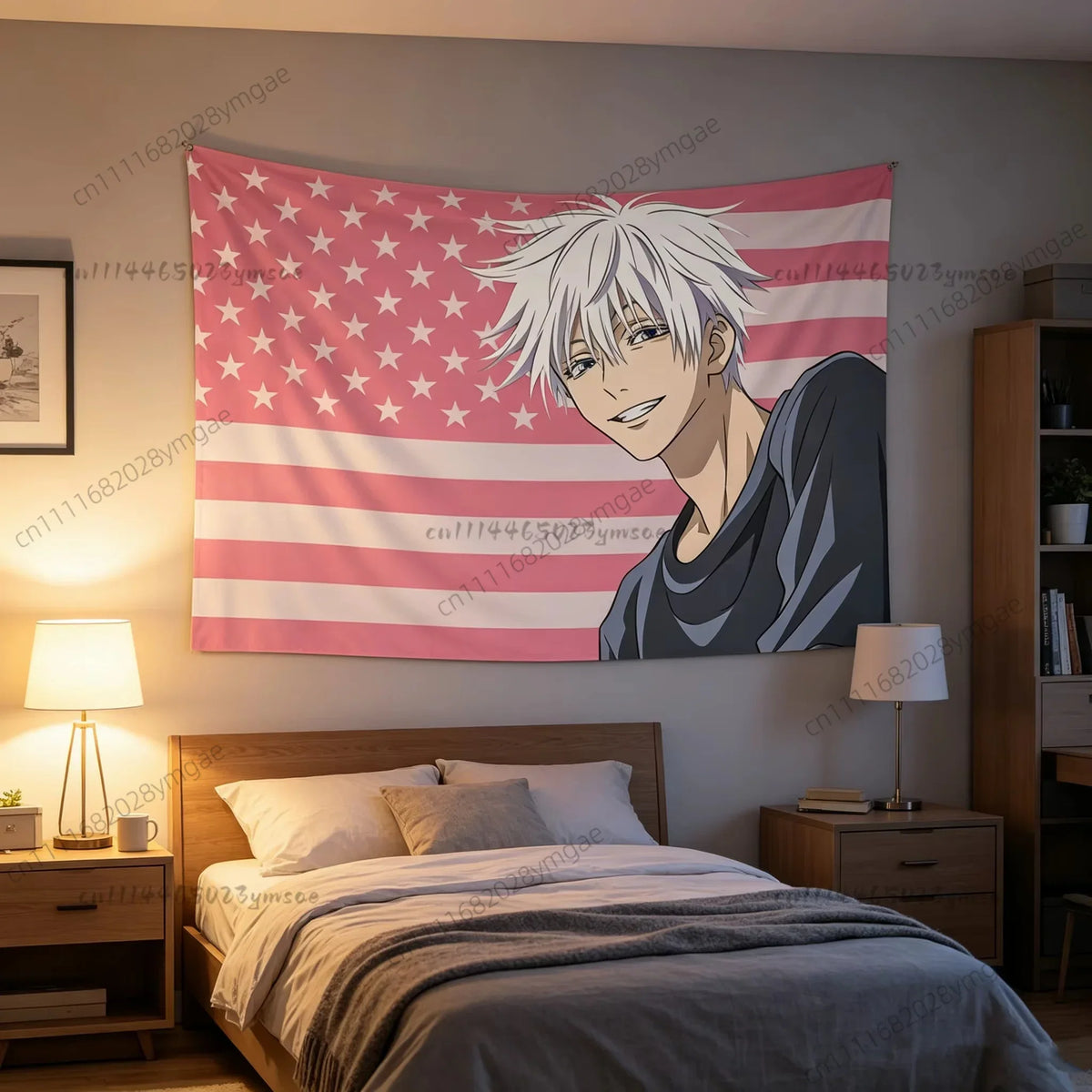 Gojo Satoru Pink American Flag