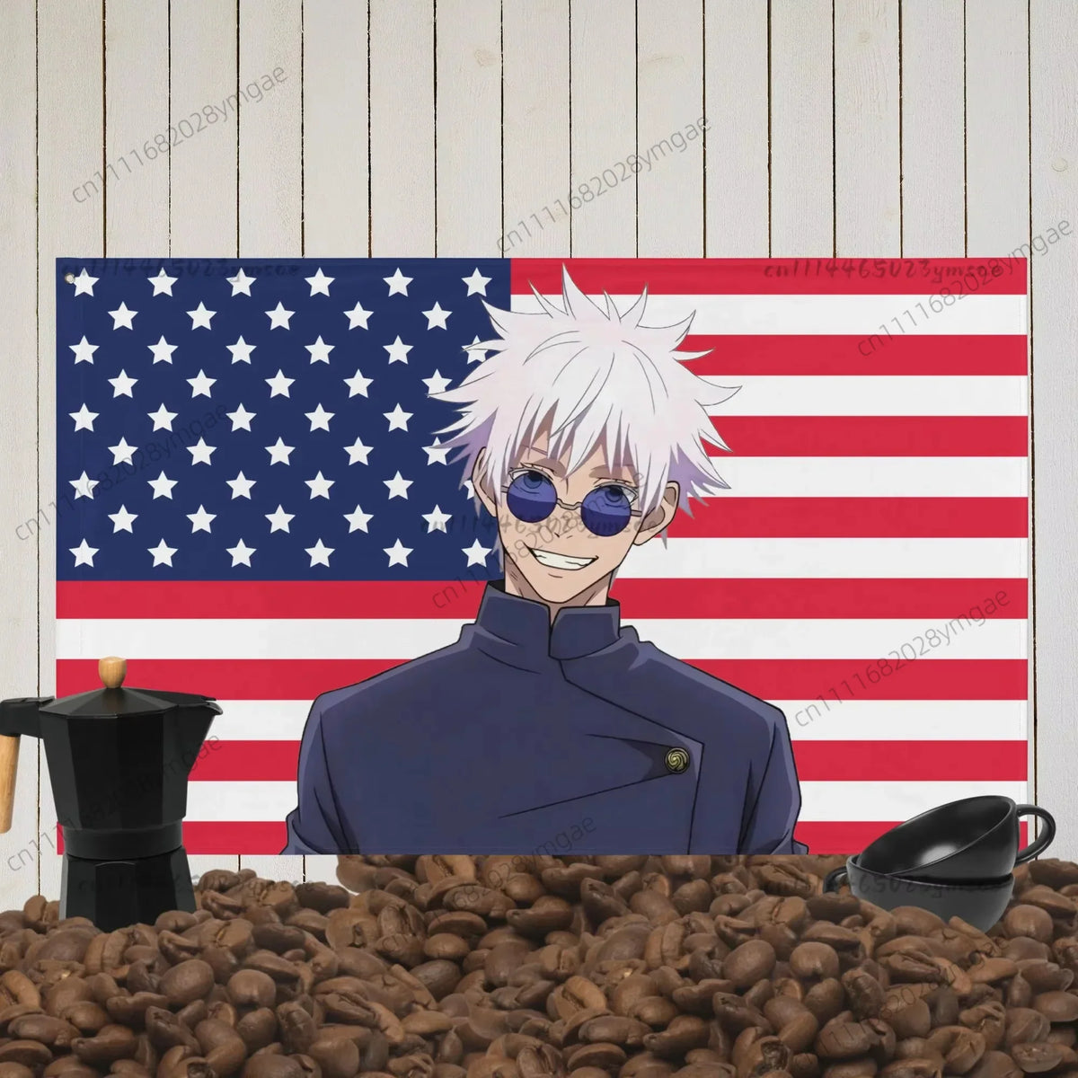 Gojo Satoru Pink American Flag